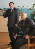 Глава района В. Мищенко и глава Первомайского поселения А. Тулупов отвечают на вопросы жителей